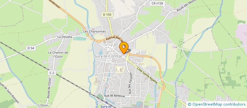 localisation de l'entreprise STEADY à SURY-LE-COMTAL