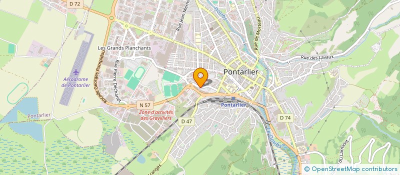 localisation de l'entreprise STEBA à PONTARLIER