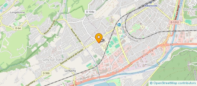 localisation de l'entreprise STEBAT à ALBERTVILLE