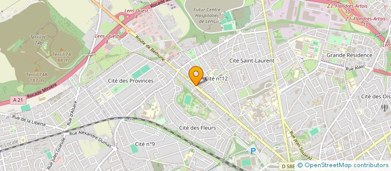 localisation de l'entreprise STEBE 1  LENS