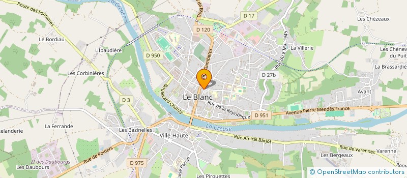 localisation de l'entreprise STECALE à LE BLANC