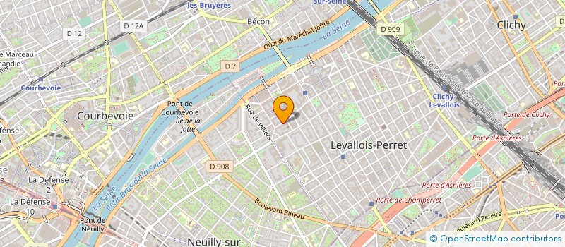 localisation de l'entreprise STECHA à LEVALLOIS PERRET