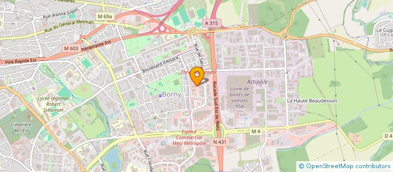 localisation de l'entreprise STECI  METZ