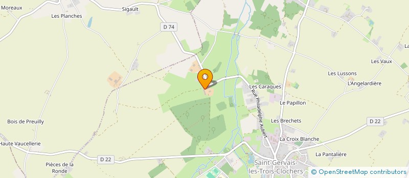 localisation de l'entreprise STECO  SAINT-GERVAIS-LES-TROIS-CLOCHERS