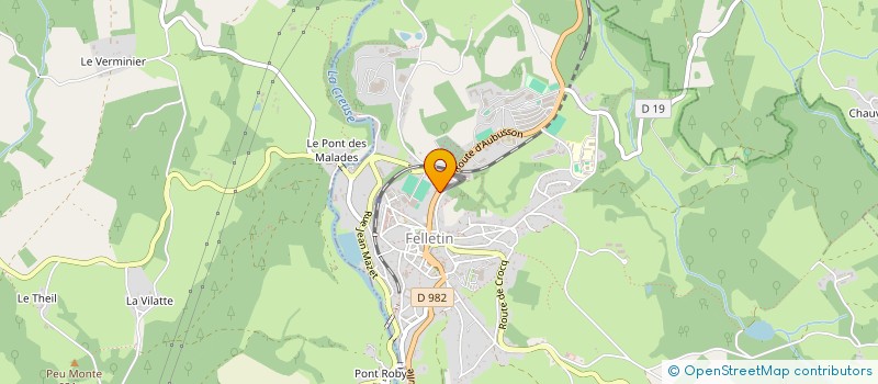 localisation de l'entreprise STEDIVIC à FELLETIN