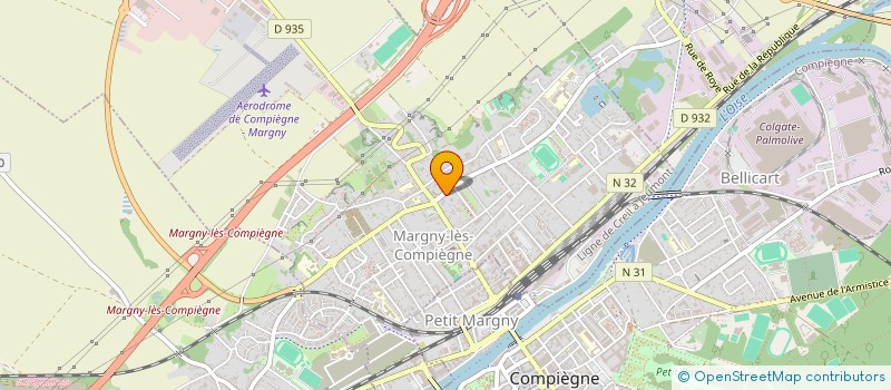 localisation de l'entreprise STEEL CENTER à MARGNY-LES-COMPIEGNE