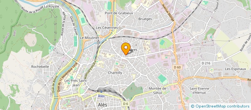 localisation de l'entreprise STEEL WOLF ASSOCIATION DES FOOTBALLEURS AMERICAINS D'ALES EN CEVENNES  ALES