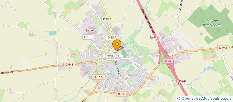 localisation de l'entreprise STEEN'SERVICES à STEENVOORDE