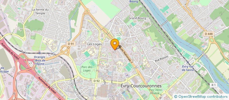 localisation de l'entreprise STEF 2  A.Z. TRANSPORT  EVRY-COURCOURONNES
