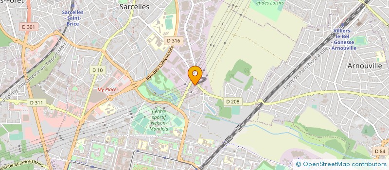 localisation de l'entreprise STEF  SARCELLES