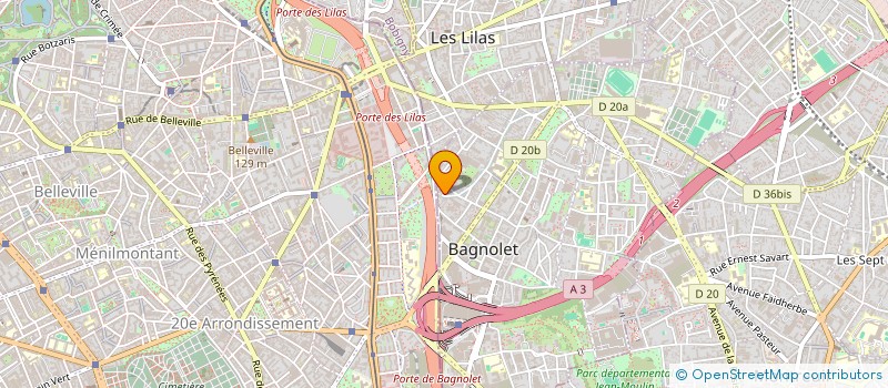 localisation de l'entreprise STEF à BAGNOLET