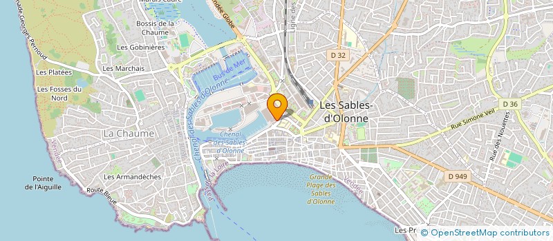 localisation de l'entreprise STEF ACAV VENDEE PECHE LE SPHYREME à LES SABLES D'OLONNE