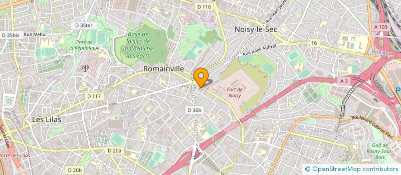 localisation de l'entreprise STEF ALLOUACHE BOUDERBALA à ROMAINVILLE