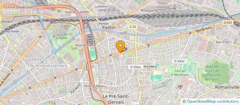 localisation de l'entreprise STEF AMROUCHI-BENARAB à PANTIN
