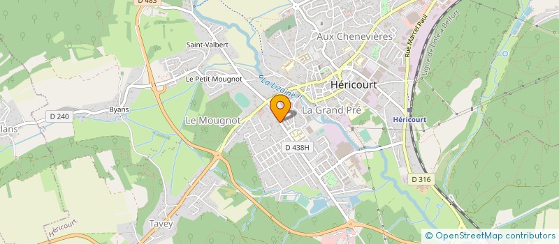 localisation de l'entreprise STEF BAUDIN NAVOISEAU  HERICOURT