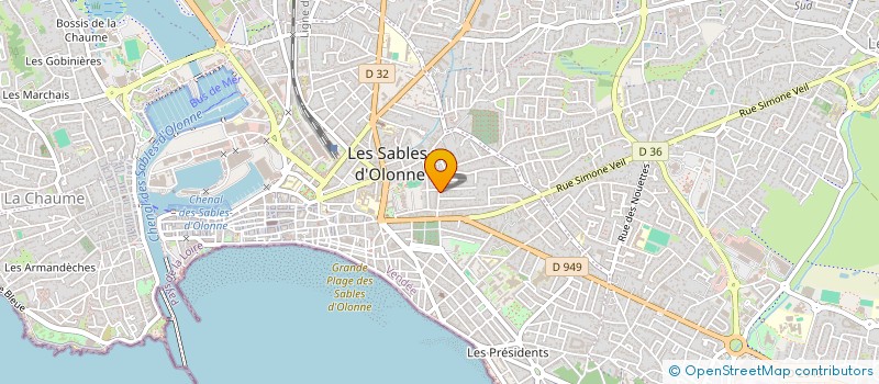 localisation de l'entreprise STEF BOISARD LAURY à LES SABLES D'OLONNE