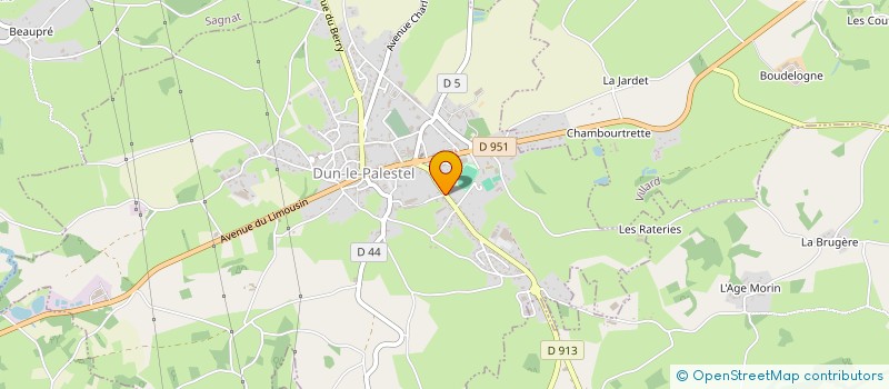 localisation de l'entreprise STEF CHAPOT-MAZUEL à DUN-LE-PALESTEL