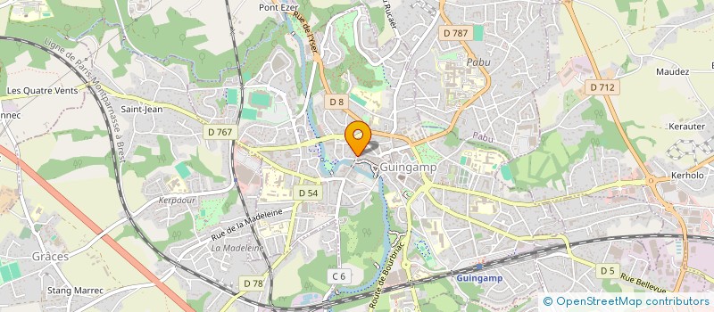 localisation de l'entreprise STEF' COIFF' à GUINGAMP