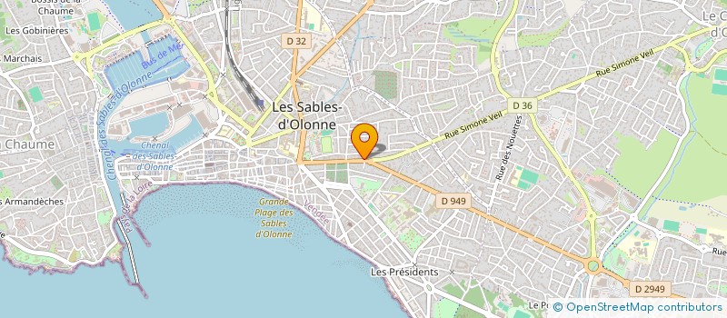 localisation de l'entreprise STEF COUTAND LEBRUN CHOPIN à LES SABLES D'OLONNE