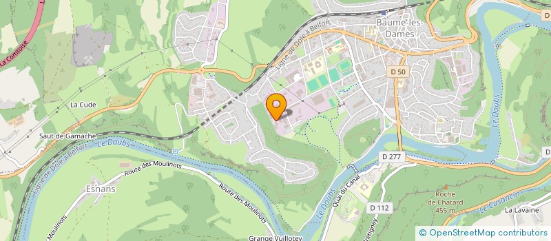 localisation de l'entreprise STEF GRATALOUP GAWONO  BAUME-LES-DAMES