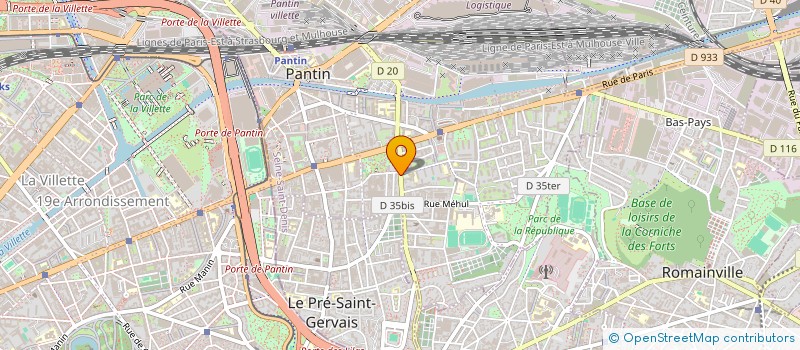 localisation de l'entreprise STEF IDTALEB ET ARTMOUH  PANTIN