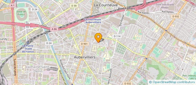 localisation de l'entreprise STEF LAMARRA R ET JIBOUT J-M à AUBERVILLIERS
