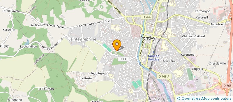 localisation de l'entreprise STEF LE FUR-PODEUR  PONTIVY