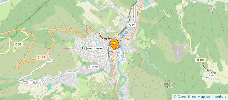 localisation de l'entreprise STEF LINARES ET RUIZ à QUILLAN