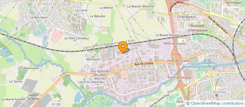 localisation de l'entreprise STEF LOGISTIQUE BRETAGNE NORD à RENNES