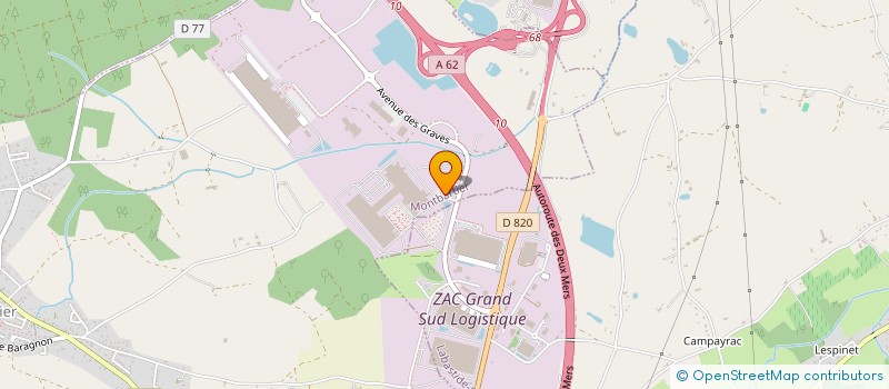 localisation de l'entreprise STEF LOGISTIQUE MONTBARTIER  MONTBARTIER