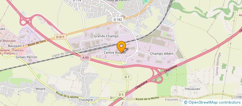 localisation de l'entreprise STEF LOGISTIQUE NIORT à LA CRECHE