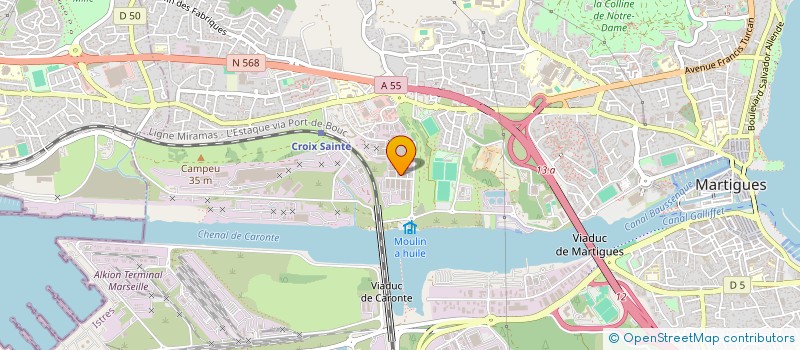 localisation de l'entreprise STEF MECAPNEU à MARTIGUES
