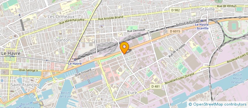 localisation de l'entreprise STEF OUBELLA & JANUS  LE HAVRE