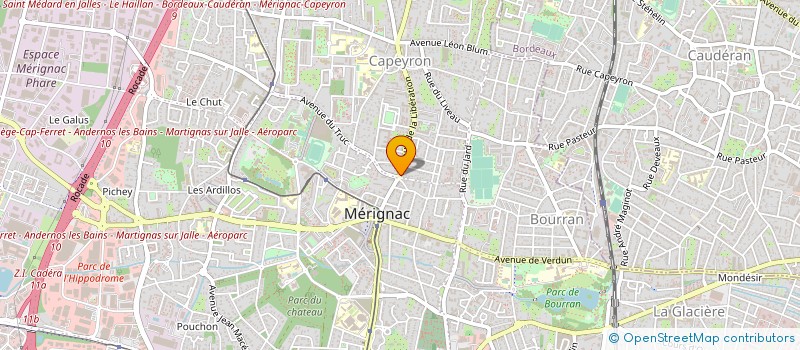 localisation de l'entreprise STEF PETIT-GALLAND & PRUD'HOMM à MERIGNAC