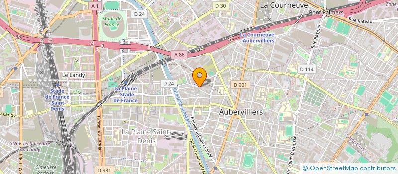 localisation de l'entreprise STEF ROBERT S ET BONTEMPS M à AUBERVILLIERS