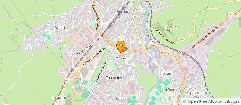 localisation de l'entreprise STEF ROCH NOEL ET ROCH MARIE à AURILLAC
