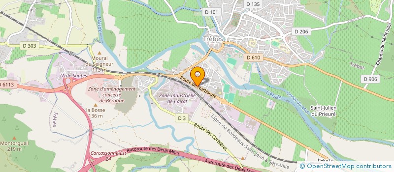 localisation de l'entreprise STEF SARL  TREBES