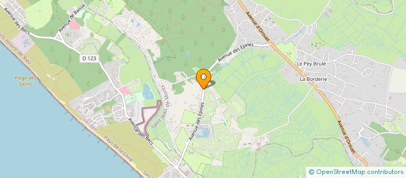 localisation de l'entreprise STEF SOCHARD RIMBAUD  SAINT-JEAN-DE-MONTS