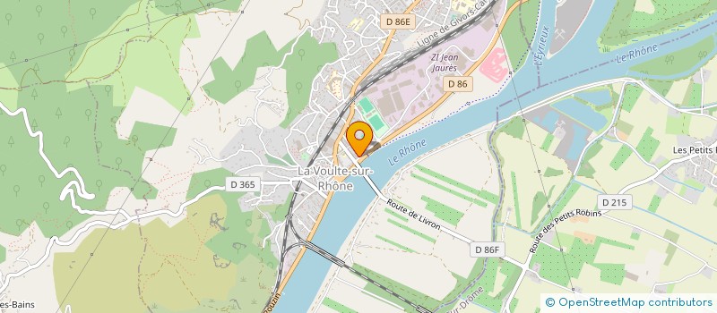 localisation de l'entreprise STEF TAXI à LA VOULTE-SUR-RHONE