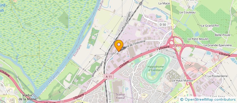 localisation de l'entreprise STEF TRANSPORT ANGERS  ECOUFLANT