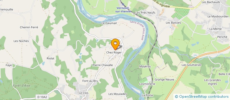 localisation de l'entreprise STEF'VERT PLUS à SAINT-PRIEST-SOUS-AIXE