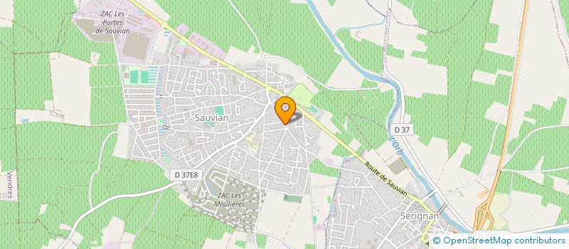 localisation de l'entreprise STEF VIALA - ESCROUZAILLES - BELMONTE à SAUVIAN