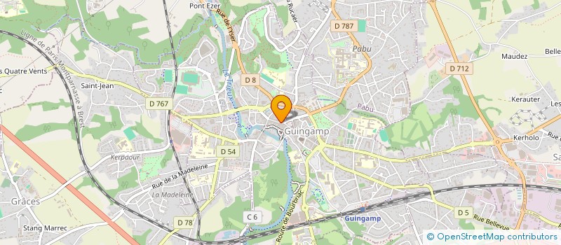 localisation de l'entreprise STEFABULEU à GUINGAMP