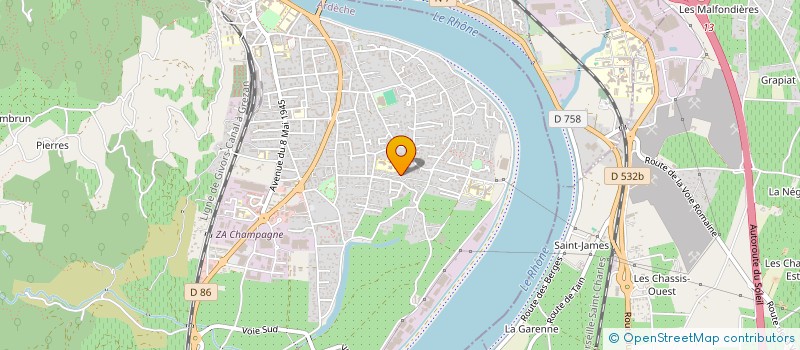 localisation de l'entreprise STEFALINE à TOURNON-SUR-RHONE