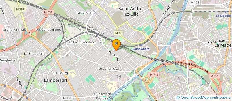 localisation de l'entreprise STEK à LAMBERSART
