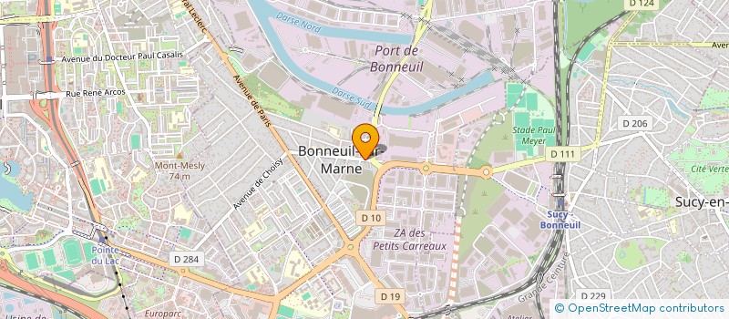 localisation de l'entreprise STEKA à BONNEUIL-SUR-MARNE