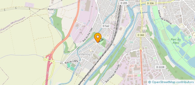 localisation de l'entreprise STELA  VILLENOY