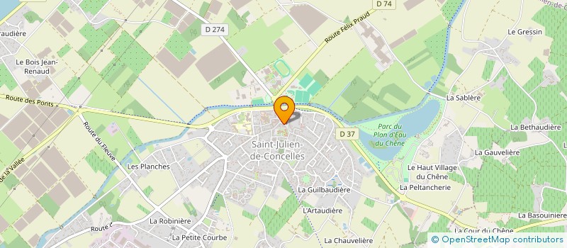 localisation de l'entreprise STELANE DVP  SAINT-JULIEN-DE-CONCELLES