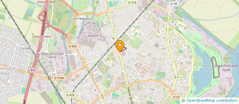localisation de l'entreprise STELIA à CHALON-SUR-SAONE