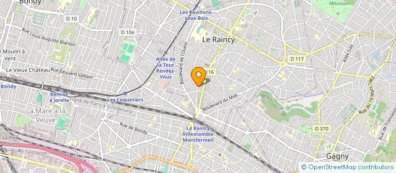 localisation de l'entreprise STELIO à LE RAINCY